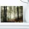 Designart - Light in Dense Fall Forest with Fog - Landscape Art Print Canvas